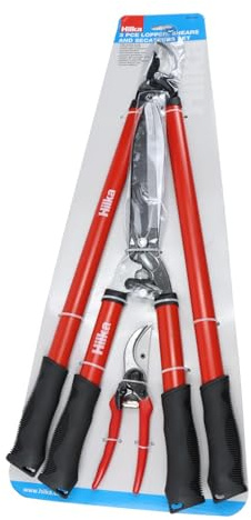 Hilka 92105753 3 PCE Set Lopper, Shears, Pruner
