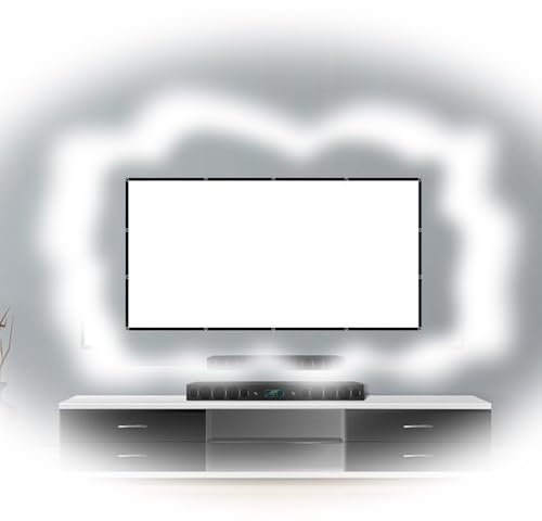 KADEUX Heimkino Projektion Leinwand Faltbare Projektionsleinwand Tragbare Filmleinwand, 60Zoll 72Zoll 84Zoll 100Zoll 120Zoll 150Zoll 180Zoll 200Zoll, 4:3 16:9, HD 4K 3D, Anti-Falten(180in-4:3)