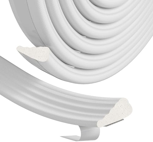 Draft Excluder for Doors and Windows,Draught Excluder Tape,Foam Door Seal | Window Insulation Seal Strip,Window Draft Excluder Door Soundproofing Sealing Weather Strip（White,5M）