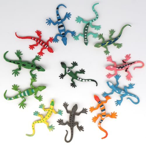 Doyomtoy Lagarto de Goma Reptil Mini Figuras Realistas Juguetes Reptiles Decoraciones de Fiesta Adecuado para Parodias, Fiestas, Decoraciones