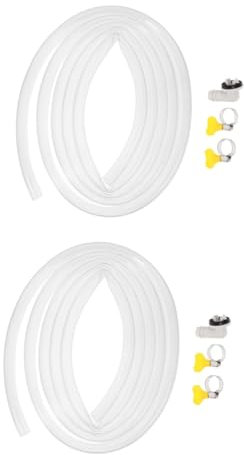 Herramientas de tubería de drenaje de aire acondicionado, 2 juegos de manguera de drenaje universal de unidad de CA, manguera de drenaje de PVC para aire acondicionado, fácil instalación y materiales