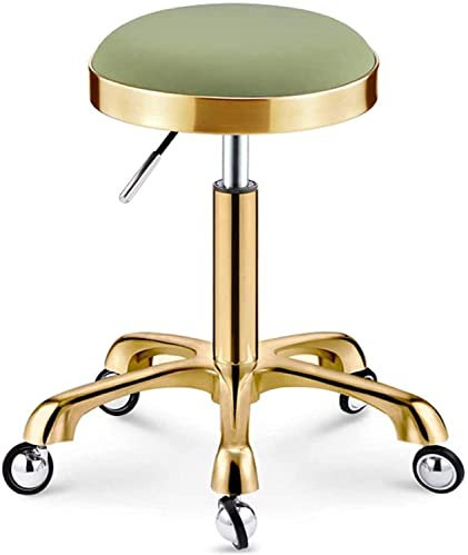 Verstellbarer Drehhocker für Büro, Salon, Tattoo, Küche, Grün