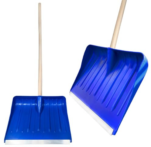 Crisalide® - Badile Professionale In ABS, Estremità Rinforzata In Alluminio Anti Urto, 45 x 38 CM, Manico 135 CM, Versatile Per Uso Agricolo, Giardinaggio E Edilizia, Pala Ergonomica