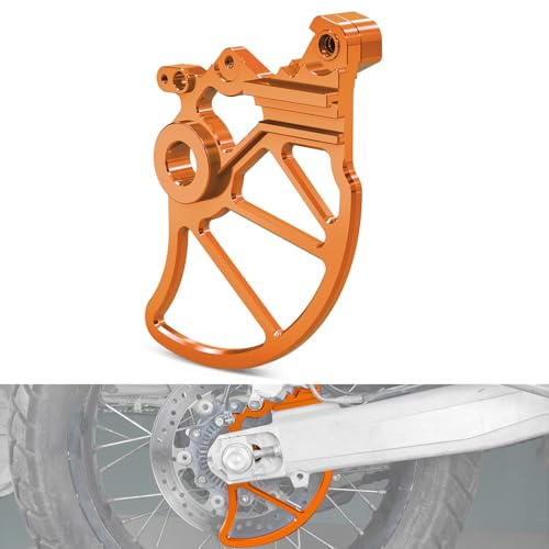 NICECNC Orange Bremsscheibenschutz Hinten Compatible with GasGas ES/SM 700 2022 2023 2024, Compatible with Husqvarna 701 Enduro/Supermoto 2016-2024, Compatible with 690 Enduro/SMC R 2008-2024