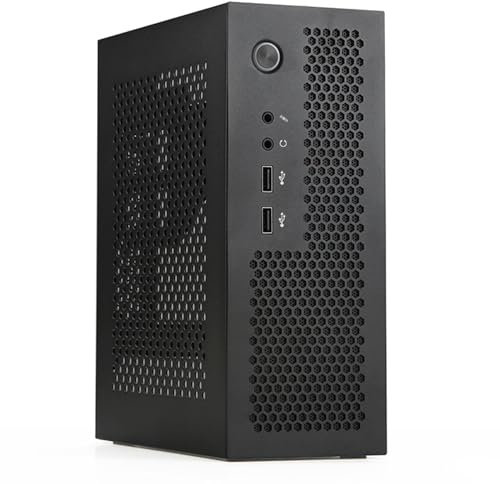 Sirxlevcy A09 HTPC Computer Case Mini ITX Gaming PC Chassis Desktop Chassis USB 2.0 Computer Case Home Computer Case Nero