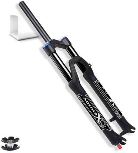 LYYCX AuroraXQ 160mm Federweg Mountainbike Federgabel 26/27,5/29 Zoll MTB Gabel für XC AM, Rebound anpassen QR 9mm Gerade/konische Downhill Fahrrad Vorderrad Gabel(Straight Manual,27.5)