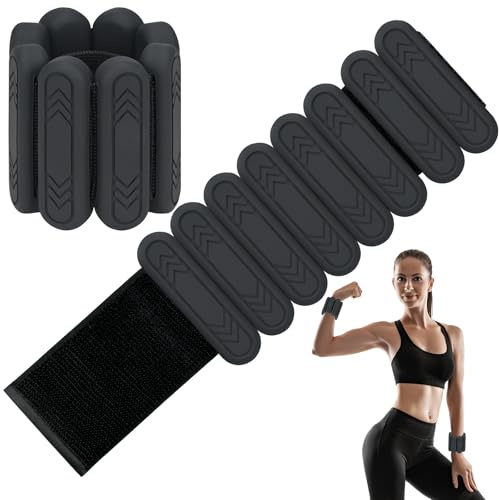 KOOOGEAR 2 Pcs Wrist Ankle Weights for Men Women,Wearable Strong Arm Leg Weights,Adjustable Ankle Weights for Walking Yoga Barre Aerobics Pilates Gym Walking Running Fitness