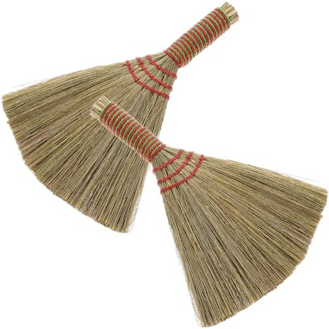 SHOWERORO 2 escobas de Mano para Limpieza de mesas, pequeñas, de Mango Corto, para encimeras de Cocina, oficinas, escritorios, Uso doméstico en Interiores.