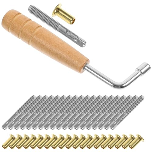 Leierwirbel Satz 1 Satz für Lyra Harfe mit Tuning Wrench | Holz und Metall, 1 Satz Zubehör, Glatte Oberfläche ohne Grate, Einfach zu Verwenden