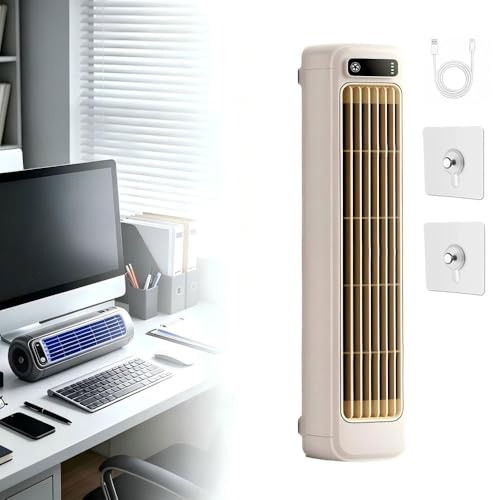 Aire Acondicionado PortáTil Cooling Ace 2026, Ventilador con 3 Velocidades Y Pantalla TáCtil Led, Recargable Por USB Para Dormitorio, Oficina, Hogar, Residencia Estudiantil(Apricot White)
