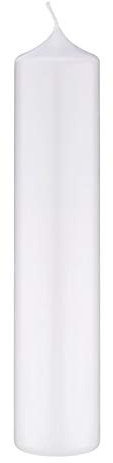 Stumpenkerze weiss für Taufe 30x6 cm - Rundkerze 300x60mm, Kerzenrohling