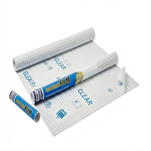 BAZIC Book Cover Clear Self Adhesive Bookcover 17.5 X 1.7 Yard (60), Laminate Roll Cover Books Documents, Film Easy Peel, 1-Roll