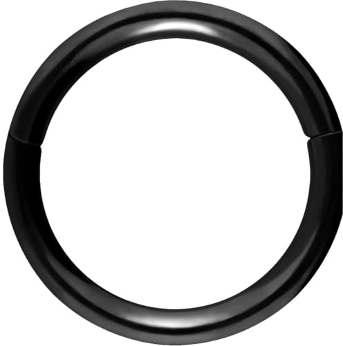 PIERCINGLINE Segmentring Clicker aus Chirurgenstahl - Piercing Ring in Gold, Silber, Rose, Schwarz oder Blau - für Nase, Septum, Ohr, Helix oder Tragus