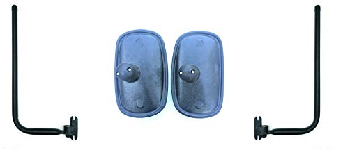 2x Außenspiegel 255x155 ø15-28 R300 Weitwinkelspiegel Spiegelhalter 90° Lang Arm Spiegelarm