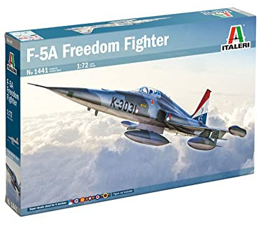 Italeri 1441 1:72 US F-5A Freedom Fighter-Modellbau, Bausatz, Standmodellbau, Basteln, Hobby, Kleben, Plastikbausatz, detailgetreu, Mehrfarbig