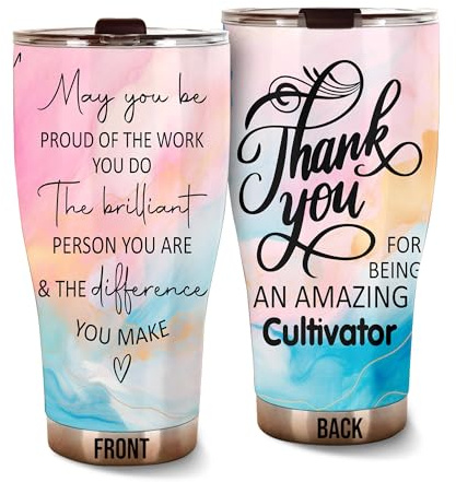 MEDROC Thank You Amazing Cultivator Tumbler Stainless Steel 30oz, Appreciation Gifts for Coworkers, Employees & Staffs Women, Driking Coffee Cup For Teammates Birthday Christmas