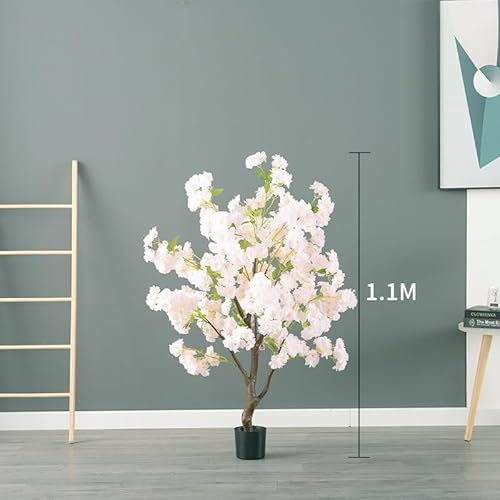 Decoración de flores de cerezo for la oficina en el hogar: mejore su espacio de trabajo con la serena belleza de las flores de cerezo artificiales, brindando un ambiente tranquilo e inspirador(Light P
