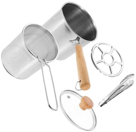 Cabilock 1ensemble Friteuse Acier Inoxydable Avec Panier Et Clip Pour Friture Profonde Idéale Pour Fêtes Restaurants Et Usage Quotidien