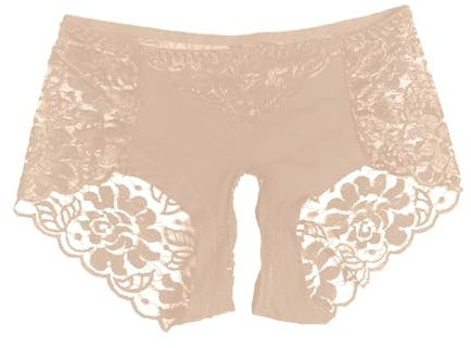 Reizwäsche für Sex Damen, Unterhose Damen Slip Schritt String Tanga Unterhosen Sexy Offener Frauen Desouses Dessous Beige XL