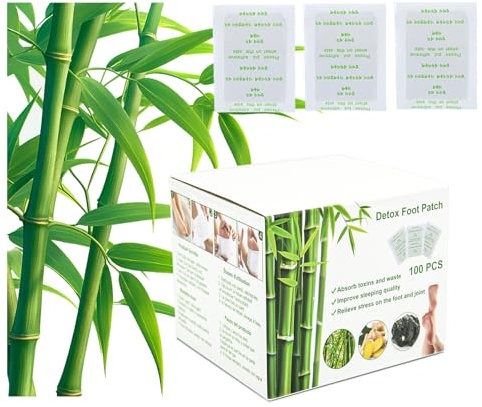 100 Pezzi Cerotti Detox Piedi Elimina Tossine - 100% Naturali Cerotti Disintossicanti Piedi, Detox Foot Pads per Pulizia Profonda, Rimozione Tossine, Sollievo Stress e Sonno Rigenerante