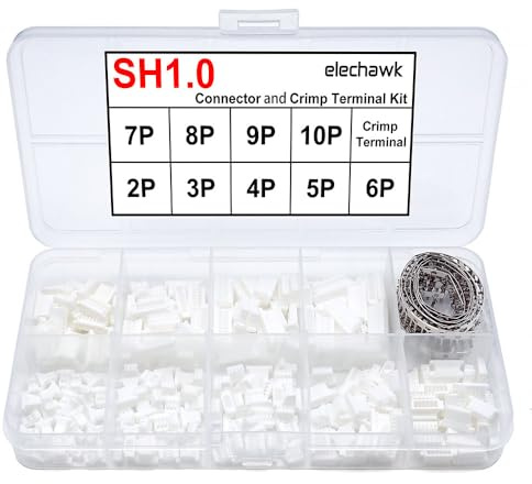 SH1.0 Connectors and Crimp Terminal kit Compatible with JST SH Connectors Plugs 1.0mm Pitch for I2C Qwiic Stemma QT Wire Flight Controller F405 H7
