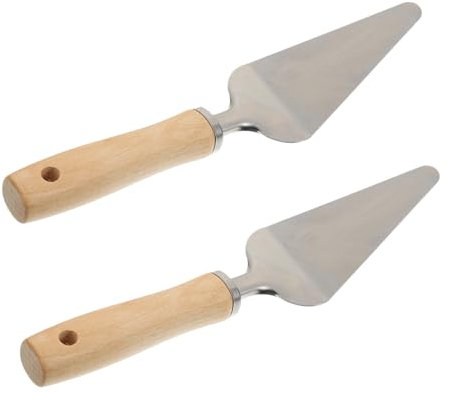 Ciieeo Espátula para Pizza y Pastel Pala Duradera de Madera Utensilio de Cocina para Repostería y Pizzerías 2 Piezas