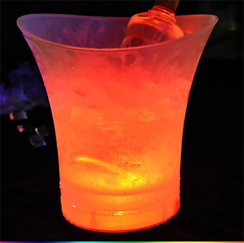 High Face Value 5L Plastic Led Ice Bucket Light up Champagne Whiskey Beer Keg Bar Night Party
