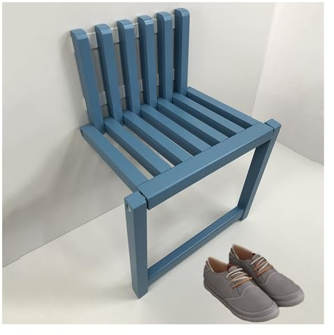 Sedia Pieghevole da Parete da 35/42 Centimetri Sgabello Pieghevole Sottile Invisibile in Legno da 4 Centimetri Sgabello Pieghevole Silenzioso for Cambio Scarpe A 90° Sgabello Più Largo Finitura Laccat