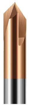 KSeSii Fasenfräser HRC60, 60, 90, 120 Grad, 3 Flöten, Hartmetall-Ecksenker, Schrägfräser, Entgratungskanten, V-Router (60 Grad, HRC55 BRONZE COATING_3X50)