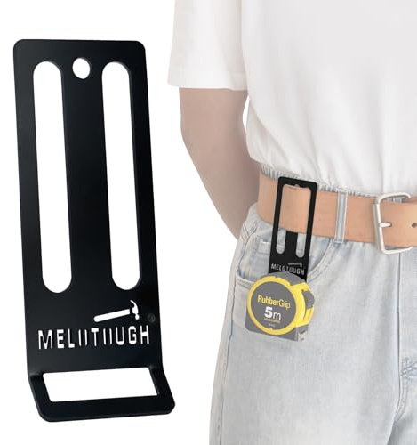 MELOTOUGH Tape Measure Holder, Drill Belt Holder for Tape Measure, Cordless Drill, Impact Driver - Fits Up to 2.7 Belt (Black)