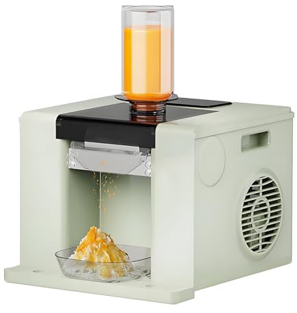 Macchina automatica per ghiaccio a fiocchi di neve, macchina tritaghiaccio elettrica automatica, macchina per coni di ghiaccio elettrici da 60 kg/giorno, con contenitore da 750 ml, misurazione quantit