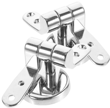 HOMSFOU Charnière Abattant Wc en Acier Inoxydable Ajustable Boulons de Fixation et Accessoires de Vis pour Remplacement Silencieux du Siège de Toilette Argenté