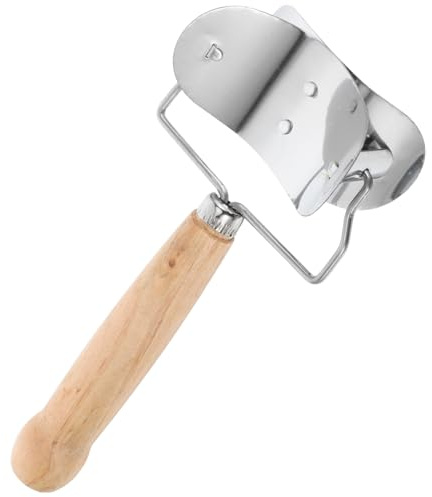 CIYODO Cortador Molde para Masa de Dumplings y Empanadas Acero Inoxidable con Mango de Madera Herramienta Ligera y Antiadherente para Cocina y Profesional