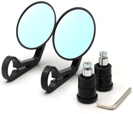 Specchietti Laterali Per Moto Specchietti Per Estremità Della Barra Specchietto Riflettente Per Guida In Lega Di Alluminio CNC 22mm Parti Per Moto Specchietto Retrovisore Laterale
