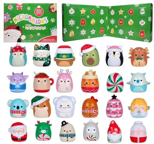 Calendario de Adviento 2025 para Navidad, Cuenta Regresiva Calendario Blind Box, 24 Mini Muñecas Sorpresa Diaria Decoración, Regalo para Niños Niños Niñas (A)