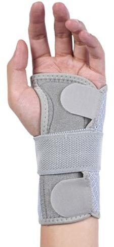 Oxxggkao Protector de muñeca flexible reforzado de aluminio reforzado con regulador cómodo, adecuado para competidores, empleados, barra de aluminio, refuerzo de muñeca asistida
