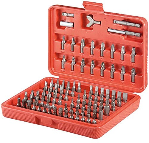 FAST WORLD SHOPPING ® Set Inserti Per Avvitatore Kit 100 Pezzi Punte Trapano Con Raccoglitore Cofanetto Contenitore