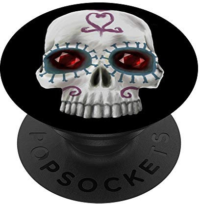 Mexikanischer Schädel Totenkopf - Dia de los Muertos PopSockets PopGrip: Ausziehbarer Sockel und Griff für Handys/Tablets mit Tauschbarem Top