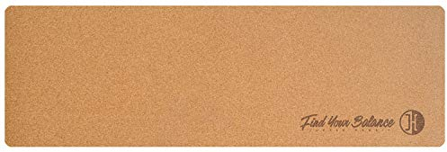 JUCKER HAWAII Balance Board Matte Kork & Kautschuk 183 x 61 cm x 0,2 cm Anti-Slip (Rutschfest) Skateboard Balanceboard Surfboard Trickboard