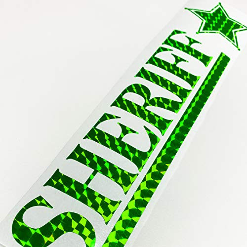 Aufkleber Sheriff Oilslick Autoaufkleber Hologramm Tuningsticker Most Hated Limited Edition Sticker Tuning Mosaik Grün