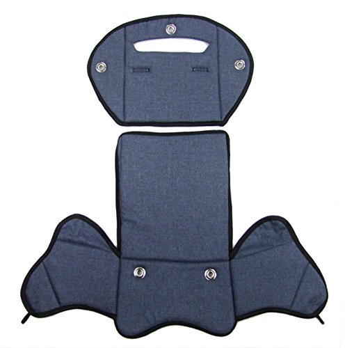 Ersatzbezug Sitzkissen Bezug [Auflage für Kinder Fahrradsitz] kompatibel mit Römer Jockey (marine meliert (Modell 4))