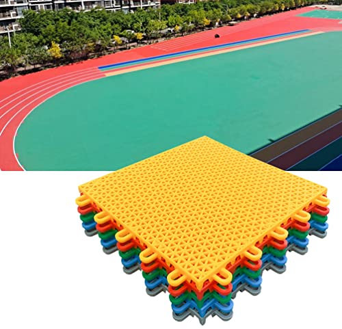 CXKJP Tapis Caillebotis en Caoutchouc Tapis De Sport De Carreaux De Sol À Emboîtement Modulaire De 25 Cm, Plancher De Terrain De Basket Extérieur Intérieur, Imperméable Et Antioxydant