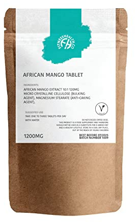 Fitness Health African Mango Advanced 1200mg 120 Tabletten | Hohe Ballaststoffunterstützung für Frauen und Männer | Fördert eine gesunde Verdauung & Cholesterinhaushalt | Irvingia Gabonensis