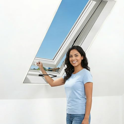 Apalus VP Mosquitera para Ventanas, Mosquitera con Cremallera para Ventanas en la Azotea, DIY Tamaño de la Ventana Maximo 130x150 CM (2 Juegos, Negro)