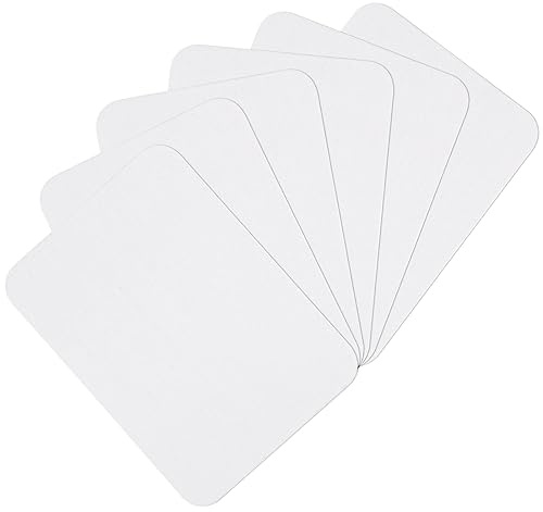 QUARKZMAN 6uds Termoadhesivos Parches para Ropa Reparación 3x4-1/4 Tela Parche Algodón Decoración para Ropa Pantalones Bolso, Blanco