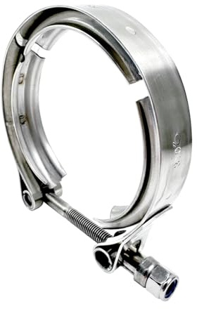 RCCT Abrazadera de banda en V de 3 pulgadas, 76 mm, acero inoxidable, 304 V, para tubo de escape/turbo, sin brida, abrazadera de banda en V (3 pulgadas (76 mm)