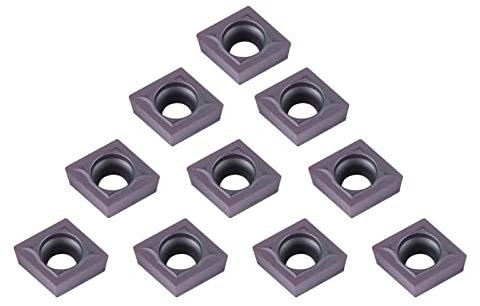 10 Stück CNC-Hartmetallspitzen, Einsätze, Klingenschneider, Drehmaschine, Drehwerkzeug mit Box, CCMT09T304, VP15TF, Hohe Verfügbarkeit, das Kit Besteht aus 10 Hartmetallspitzen,