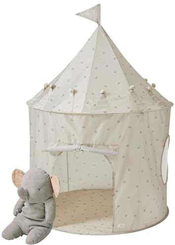 3 Sprouts Spielzelt Kinder, 3-10 Jahre, recycelter Stoff, Heidelbeere Taupe | offener Rückzugsort für Lesen, Fantasie und ruhiges Spiel schneller Aufbau für Schlafzimmer, Kita und Spielbereich leic