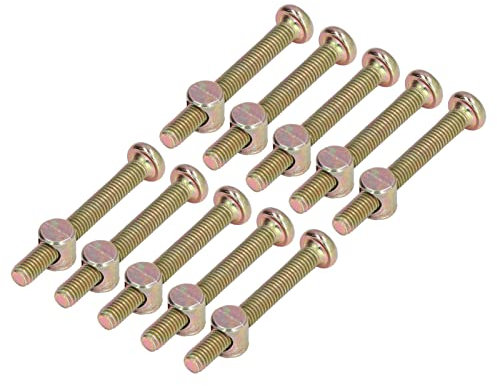 Set di viti per lettino per culla, kit di ferramenta in acciaio inossidabile zincato per il montaggio di mobili (M6*60mm)