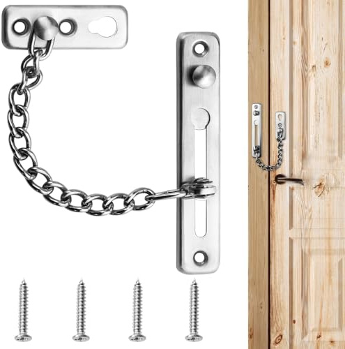 TOVOT Stainless Steel Door Security Chain Lock Heavy Duty Door Chain Lock Door Chain Safety Lock for Front Door